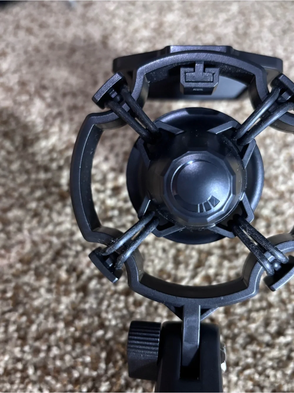 Professional Black Microphone with Adjustable Boom Arm